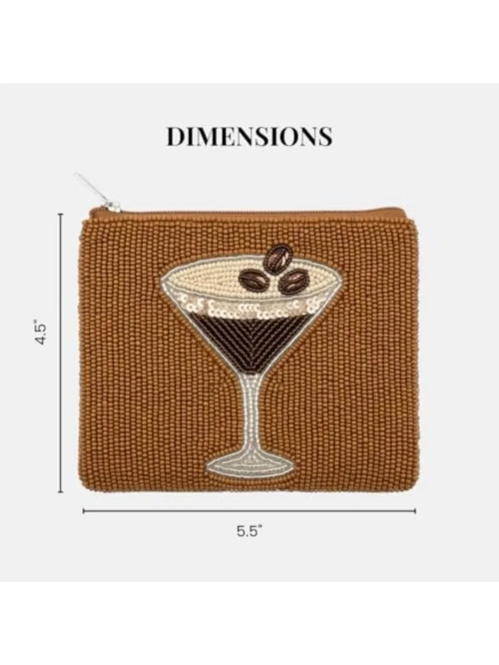 Chic Beaded Coin Purse | Zipper Pouch Wallet for Change & Essentials